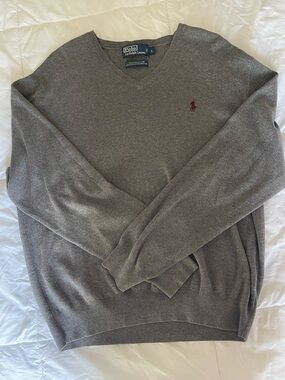 Polo by Ralph Lauren Men's V-Neck Sweater - Gray